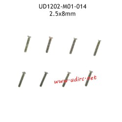 2.5X8MM KM Hexagon Socket Countersunk Head Machine Threaded Screws M01-014 for UDIRC UD1202 RC Car