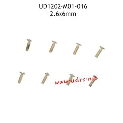 2.6X6MM TB Hexagon Socket Flat Round Head Self Tapping Screws M01-016 for UDIRC UD1202 RC Car