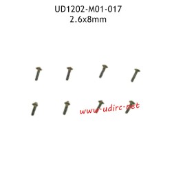 2.6X8MM TB Hexagon Socket Flat Round Head Self Tapping Screws M01-017 for UDIRC UD1202 RC Car