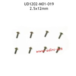 2.5X12MM TM Hexagon Socket Flat Round Head Self Tapping Screws M01-019 for UDIRC UD1202 RC Car
