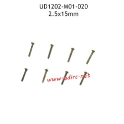 2.5X15MM TM Hexagon Socket Flat Round Head Self Tapping Screws M01-020 for UDIRC UD1202 RC Car