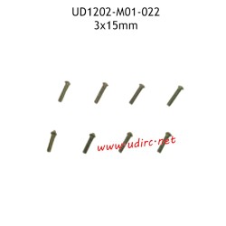 3X15MM TM Hexagon Socket Flat Round Head Self Tapping Screws M01-022 for UDIRC UD1202 RC Car