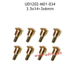 3.5X14+3X6MM Hexagon Socket Flat Round Head Step Screws M01-034 Parts for UDIRC UD1202 RC Truck