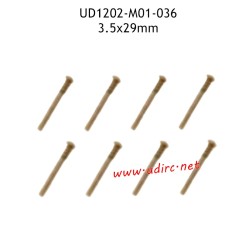3.5X29MM Hexagon Socket Flat Head Self-Tapping Screws with Half Threads M01-036 Parts for UDIRC UD1202 RC Truck