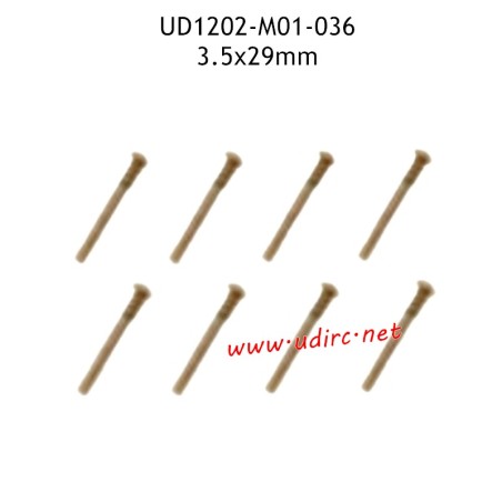3.5X29MM Hexagon Socket Flat Head Self-Tapping Screws with Half Threads M01-036 Parts for UDIRC UD1202 RC Truck