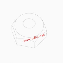 UDIRC UCX2405 Parts M2.5 Hex Flanged Nylon Lock Nut UCX24-S013