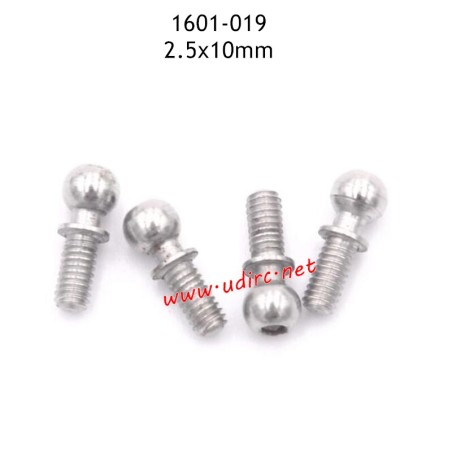 UDIRC 1601 RC Car Parts 2.5x10mm Pivot Balls 1601-019