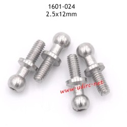 UDIRC 1601 RC Car Parts 2.5X12MM Pivot Balls 1601-024