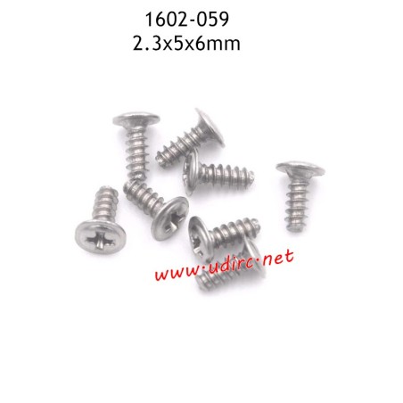 UDIRC UD1602 RC Truck Parts 2.3X6X5mm PB Screws 1602-059