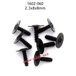 UDIRC UD1602 RC Truck Parts 2.3X8X8mm PB Screws 1602-060