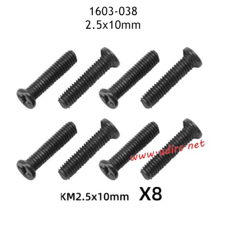 UDIRC UD1603 Parts 2.5X10MM KM Screws 1603-042
