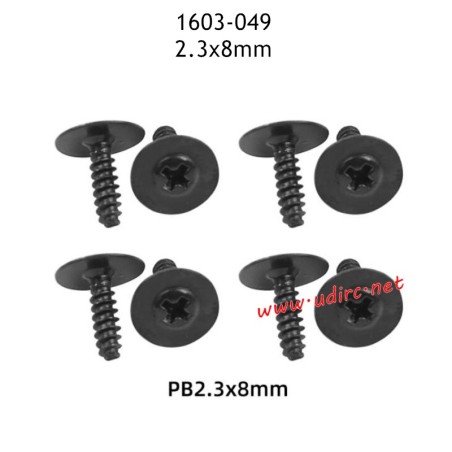 UDIRC UD1603 Parts 2.3X8MM PB Screws 1603-049