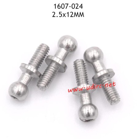 UDIRC UD1607 RC Car Parts 2.5X12MM Pivot Balls 1607-024