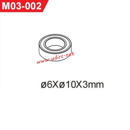UDIRC 1001 1002 1002SE Parts 6x10x3mm Ball Bearing M03-002