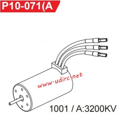 UDIRC 1001 RC Car Parts 3200KV Brushless Motor P10-071A