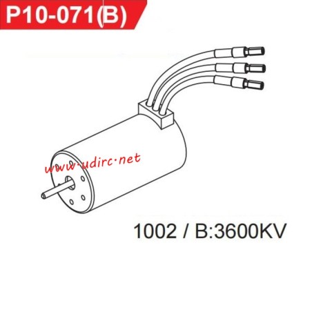 UDIRC 1002 1002se RC Car Parts 3600KV Brushless Motor P10-071B