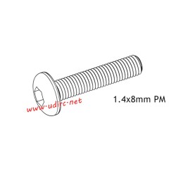 UDIRC UCX2401 Parts 1.4x8mm PM Hexagon Socket Button Head Machine Screw UCX24-S002