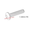 UDIRC UCX2401 Parts 1.4x8mm PM Hexagon Socket Button Head Machine Screw UCX24-S002
