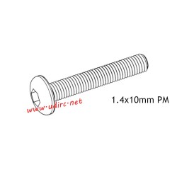 UDIRC UCX2401 Parts 1.4x10mm PM Hexagon Socket Button Head Machine Screw UCX24-S003
