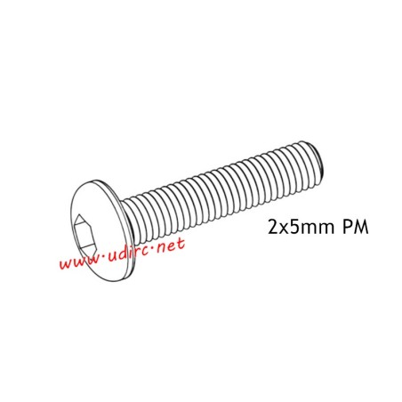 UDIRC UCX2401 Parts 2x5mm PM Hexagon Socket Button Head Machine Screw UCX24-S004
