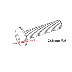 UDIRC UCX2401 Parts 2x6mm PM Hexagon Socket Button Head Machine Screw UCX24-S005