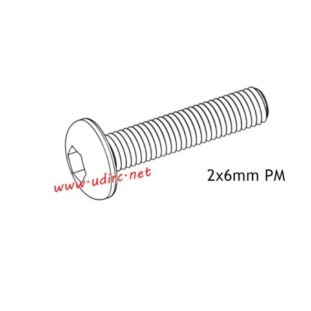 UDIRC UCX2401 Parts 2x6mm PM Hexagon Socket Button Head Machine Screw UCX24-S005