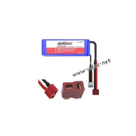 UDIRC UDI005 Muscle Boat Parts 11.1V 2200mah T Plug Battery UDI903-37