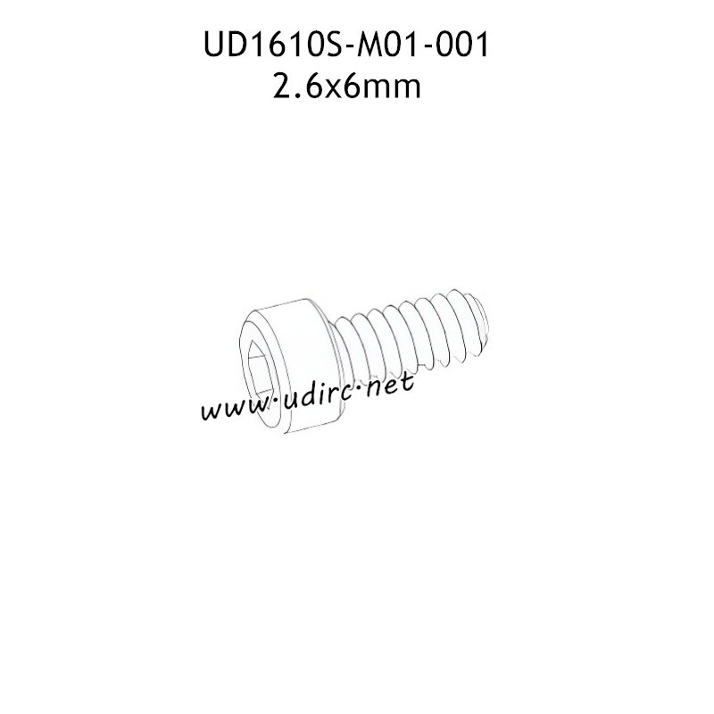 UDIRC UD1610 1610S Parts 2.6x6mm HB Hexagon Socket Head Cap Tapping Screw M01-001 UDIRC UD1610 1610S Parts 2.6x6mm HB Hexagon Socket Head Cap Tapping Screw M01-001
