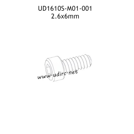 UDIRC UD1610 1610S Parts 2.6x6mm HB Hexagon Socket Head Cap Tapping Screw M01-001