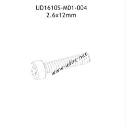UDIRC UD1610 1610S Parts 2.6X12MM HB Hexagon Socket Head Cap Tapping Screw M01-004
