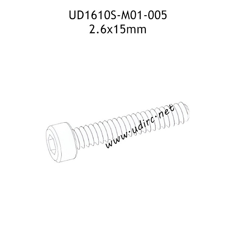 UDIRC UD1610 1610S Parts 2.6X15MM HB Hexagon Socket Head Cap Tapping Screw M01-005 UDIRC UD1610 1610S Parts 2.6X15MM HB Hexagon Socket Head Cap Tapping Screw M01-005