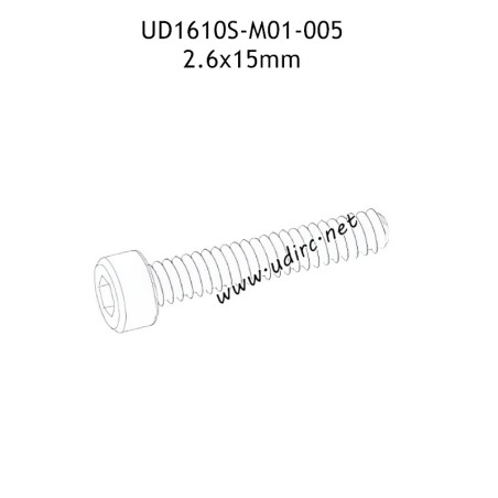 UDIRC UD1610 1610S Parts 2.6X15MM HB Hexagon Socket Head Cap Tapping Screw M01-005