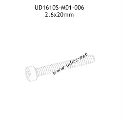 UDIRC UD1610 1610S Parts 2.6X20MM HB Hexagon Socket Head Cap Tapping Screw M01-006
