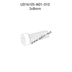 UDIRC UD1610 1610S Parts 3x8MM HM Hexagon Socket Head Cap  Machine Screw M01-010