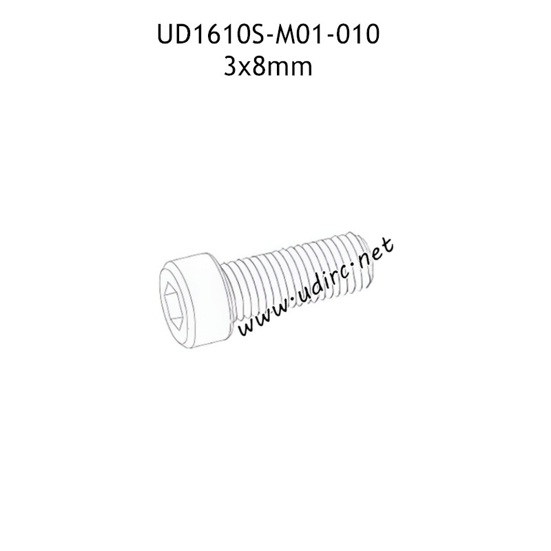 UDIRC UD1610S Parts 3x8MM HM Hexagon Socket Head Cap Machine Screw M01-010