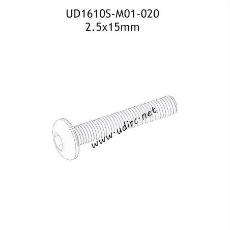 UDIRC UD1610 1610S Parts 2.5x15mm TM Hexagon Socket Button Head Machine Screw M01-020