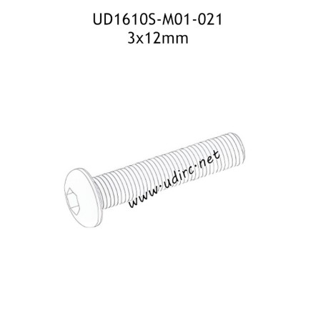 UDIRC UD1610 1610S Parts 3x12mm TM Hexagon Socket Button Head Machine Screw M01-021