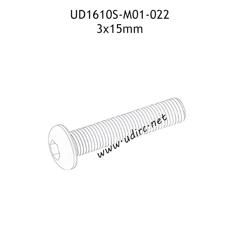 UDIRC UD1610 1610S Parts 3x15mm TM Hexagon Socket Button Head Machine Screw M01-022 UDIRC UD1610 1610S Parts 3x15mm TM Hexagon Socket Button Head Machine Screw M01-022