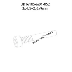 UDIRC UD1610 1610S Parts 3x4.5+2.6x9mm Hexagon Socket Head Cap Half Thresded Tapping Screw M01-052