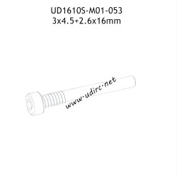 UDIRC UD1610 1610S Parts 3x4.5+2.6x16mm Hexagon Socket Head Cap Half Thresded Tapping Screw M01-053