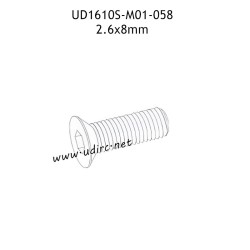 UDIRC UD1610 1610S Parts 2.6x8mm KM Hexagon Socket Countersunk Head Machine Screw M01-058