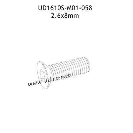UDIRC UD1610 1610S Parts 2.6x8mm KM Hexagon Socket Countersunk Head Machine Screw M01-058
