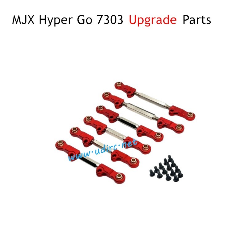 MJX Hyper Go 7303 Upgrade Parts Metal Adjustable Tie Rods Red P73240 MJX Hyper Go 7303 Upgrade Parts Metal Adjustable Tie Rods Red P73240