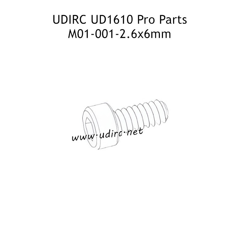 UDIRC UD1610 Pro Parts 2.6x6mm HB Hexagon Socket Head Cap Tapping Screw M01-001