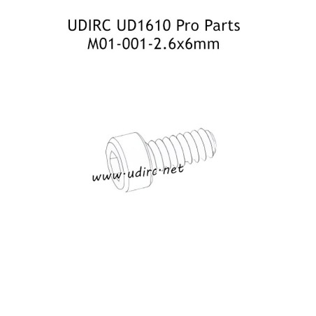 UDIRC UD1610 Pro Parts 2.6x6mm HB Hexagon Socket Head Cap Tapping Screw M01-001