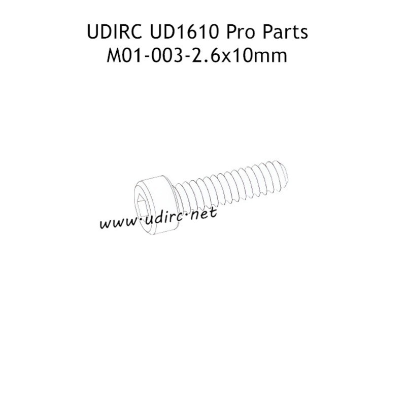 UDIRC UD1610 Pro Parts 2.6X10MM HB Hexagon Socket Head Cap Tapping Screw M01-003