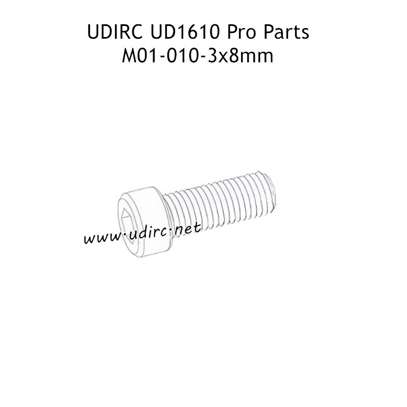 UDIRC UD1610 Pro Parts 3x8MM HM Hexagon Socket Head Cap Machine Screw M01-010