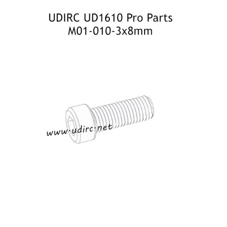 UDIRC UD1610 Pro Parts 3x8MM HM Hexagon Socket Head Cap Machine Screw M01-010