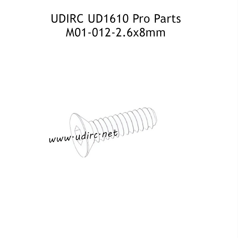 UDIRC UD1610 Pro Parts 2.6x8MM KB Hexagon Socket Countersunk Head Tapping Screw M01-012