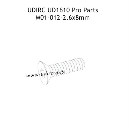 UDIRC UD1610 Pro Parts 2.6x8MM KB Hexagon Socket Countersunk Head Tapping Screw M01-012
